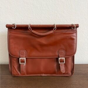 Made in USA Tan Leather Briefcase for Men